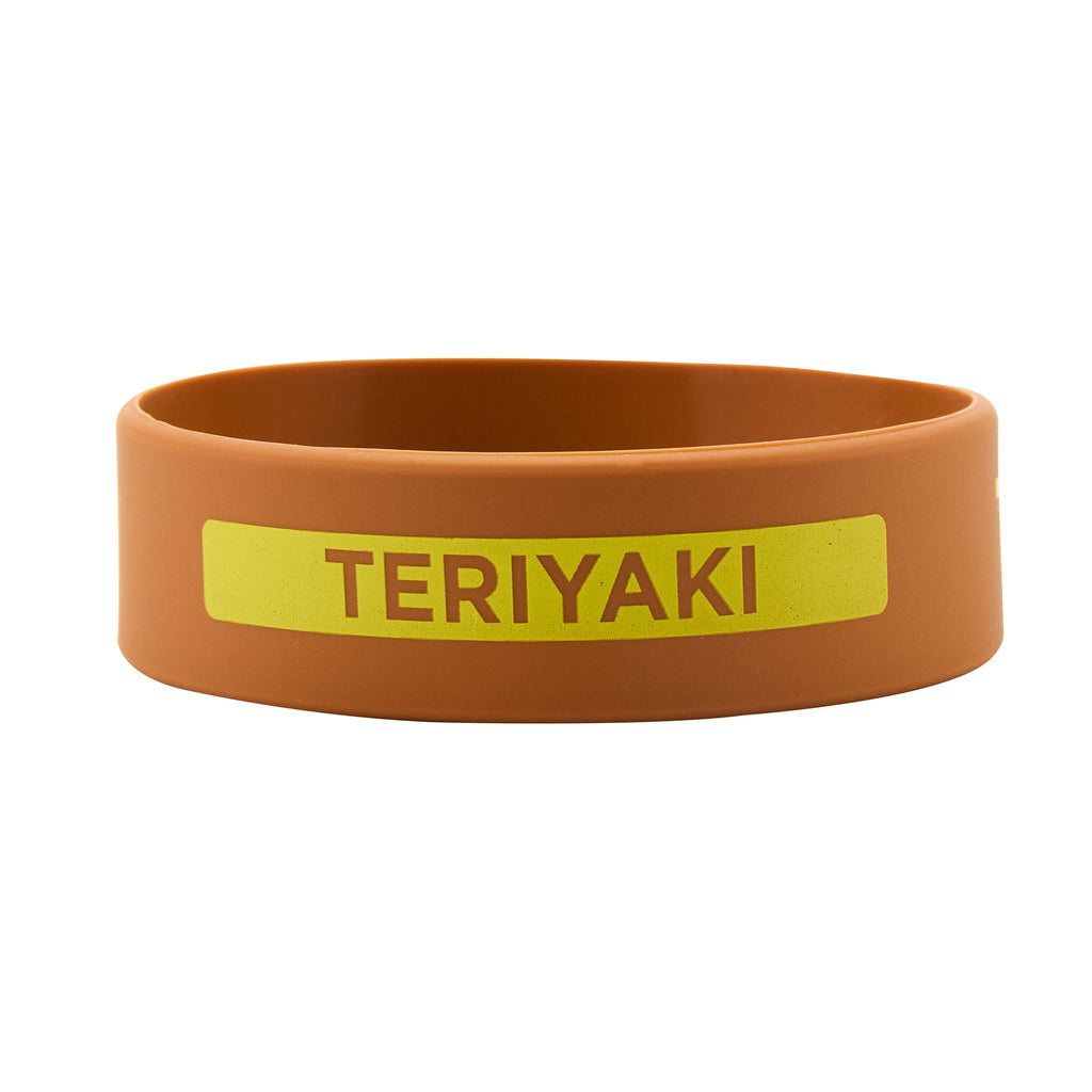 First In First Out Brown Silicone Teriyaki Label Band - Fits 16, 20 and 24 oz Squeeze Bottles - 10 count box