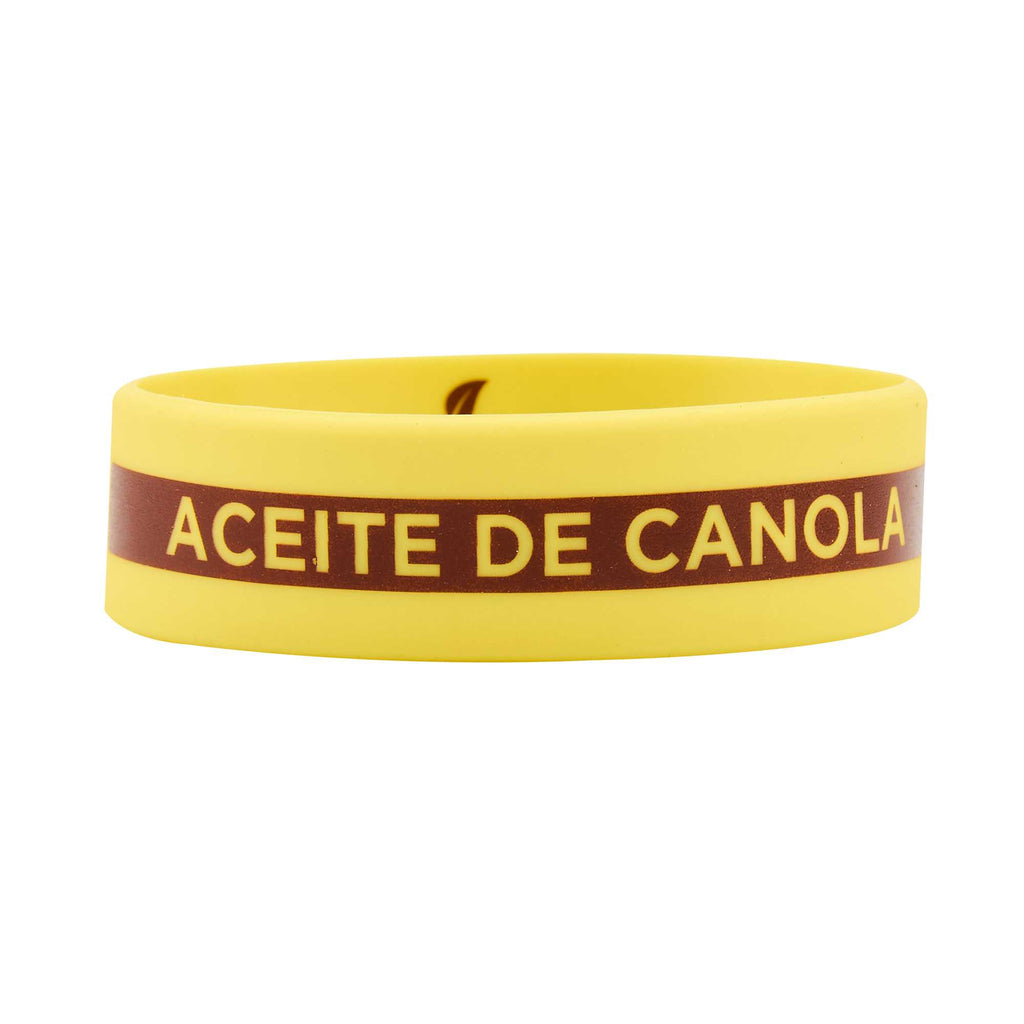 First In First Out Yellow Silicone Canola Oil Label Band - Fits 16, 20 and 24 oz Squeeze Bottles - 1 count box
