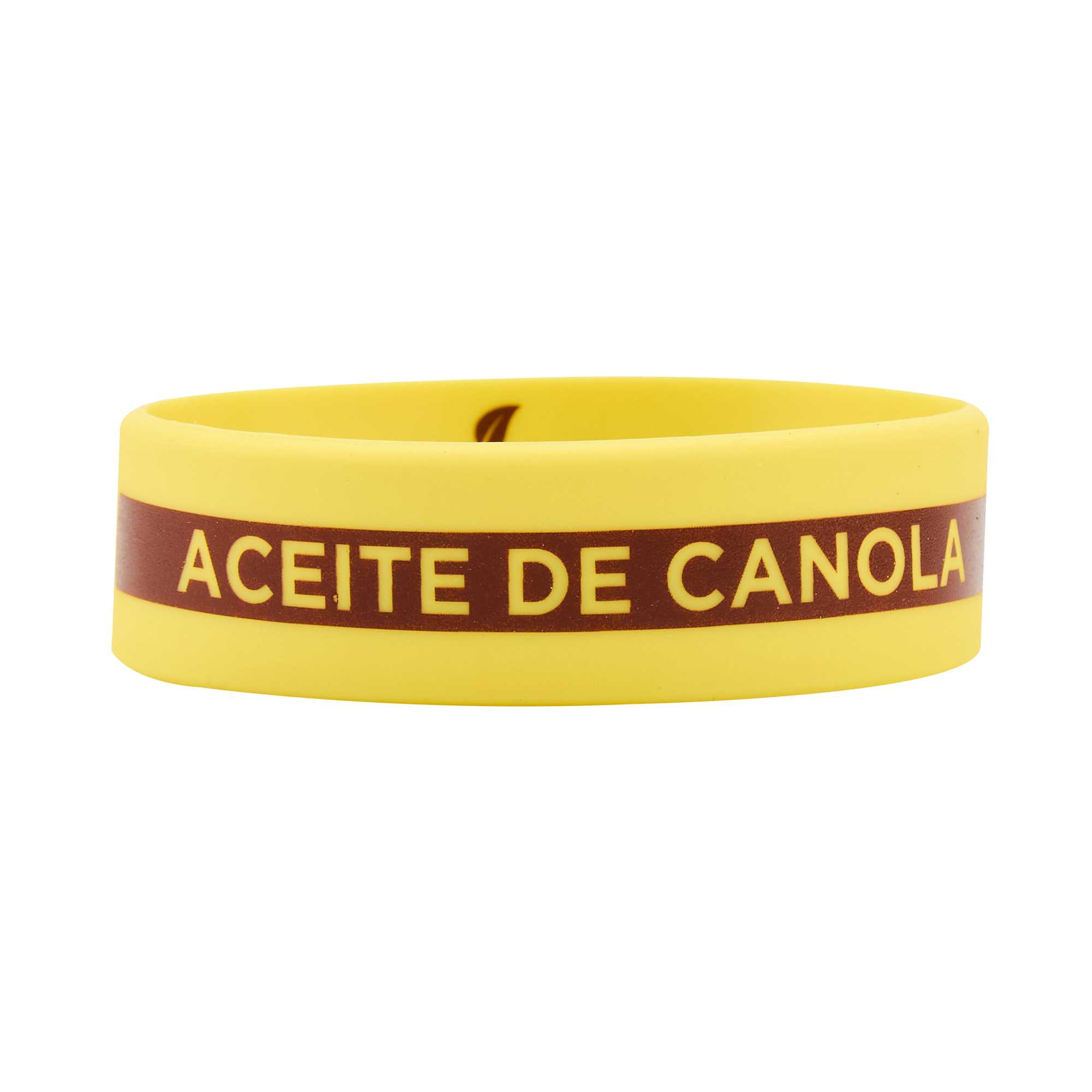 First In First Out Yellow Silicone Canola Oil Label Band - Fits 16, 20 and 24 oz Squeeze Bottles - 1 count box