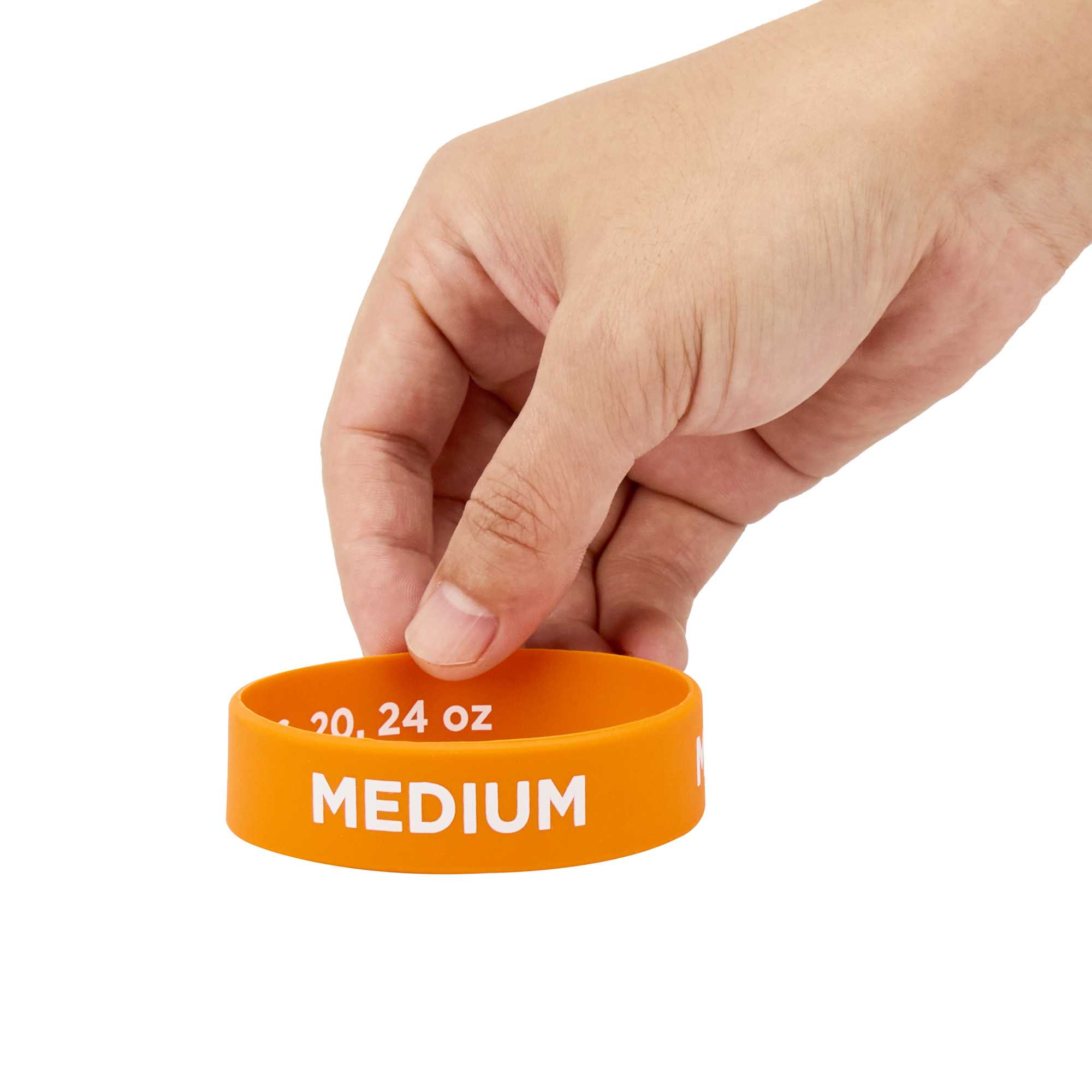 First In First Out Orange Silicone Medium Label Band - Fits 16, 20 and 24 oz Squeeze Bottles - 1 count box
