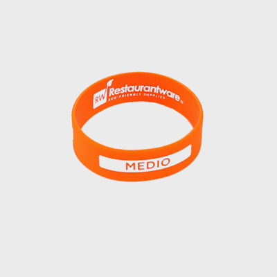 First In First Out Orange Silicone Medium Label Band - Fits 16, 20 and 24 oz Squeeze Bottles - 1 count box