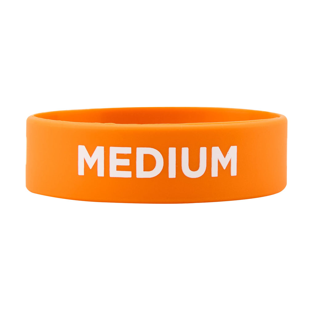 First In First Out Orange Silicone Medium Label Band - Fits 16, 20 and 24 oz Squeeze Bottles - 10 count box