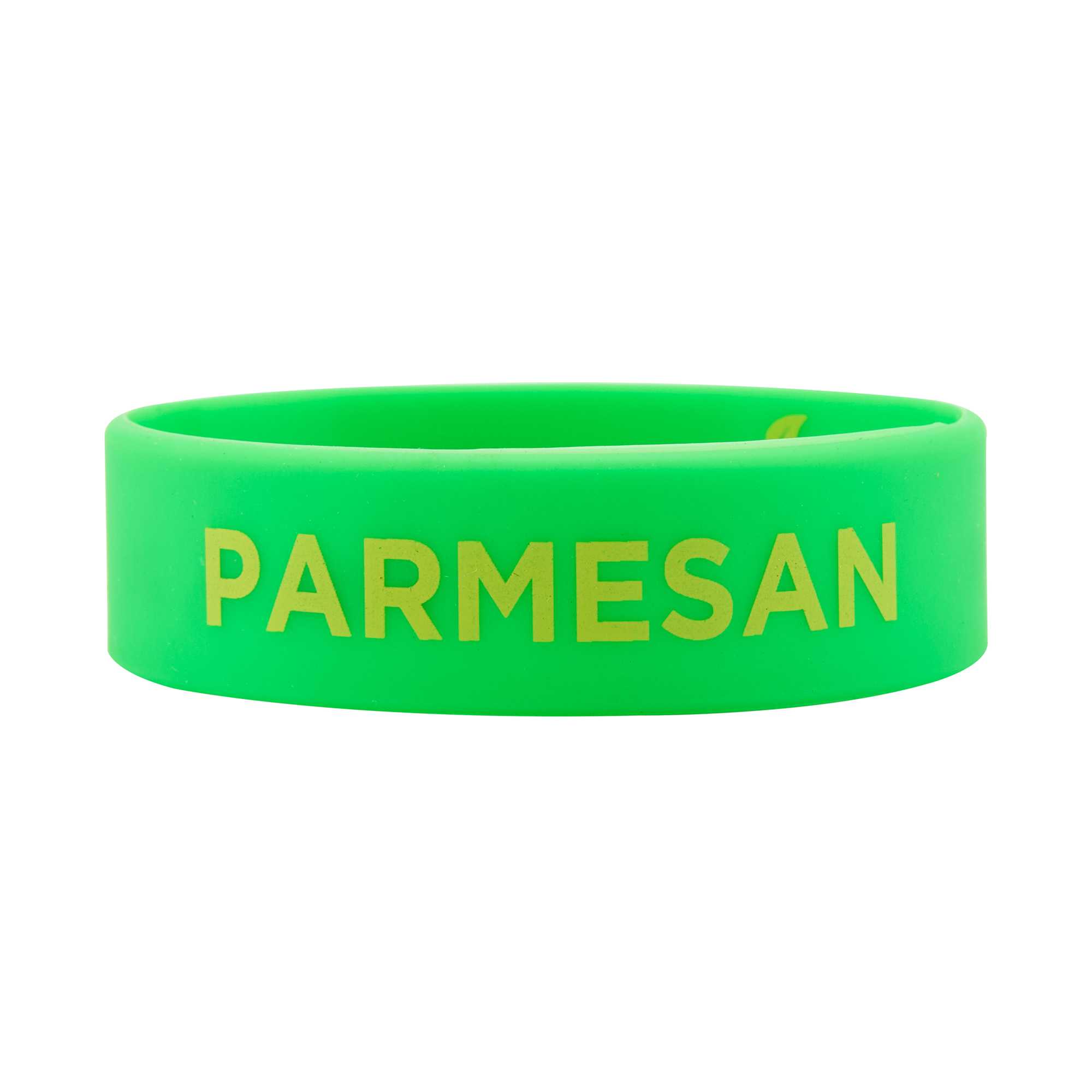 First In First Out Green Silicone Parmesan Label Band - Fits 16, 20 and 24 oz Squeeze Bottles - 1 count box