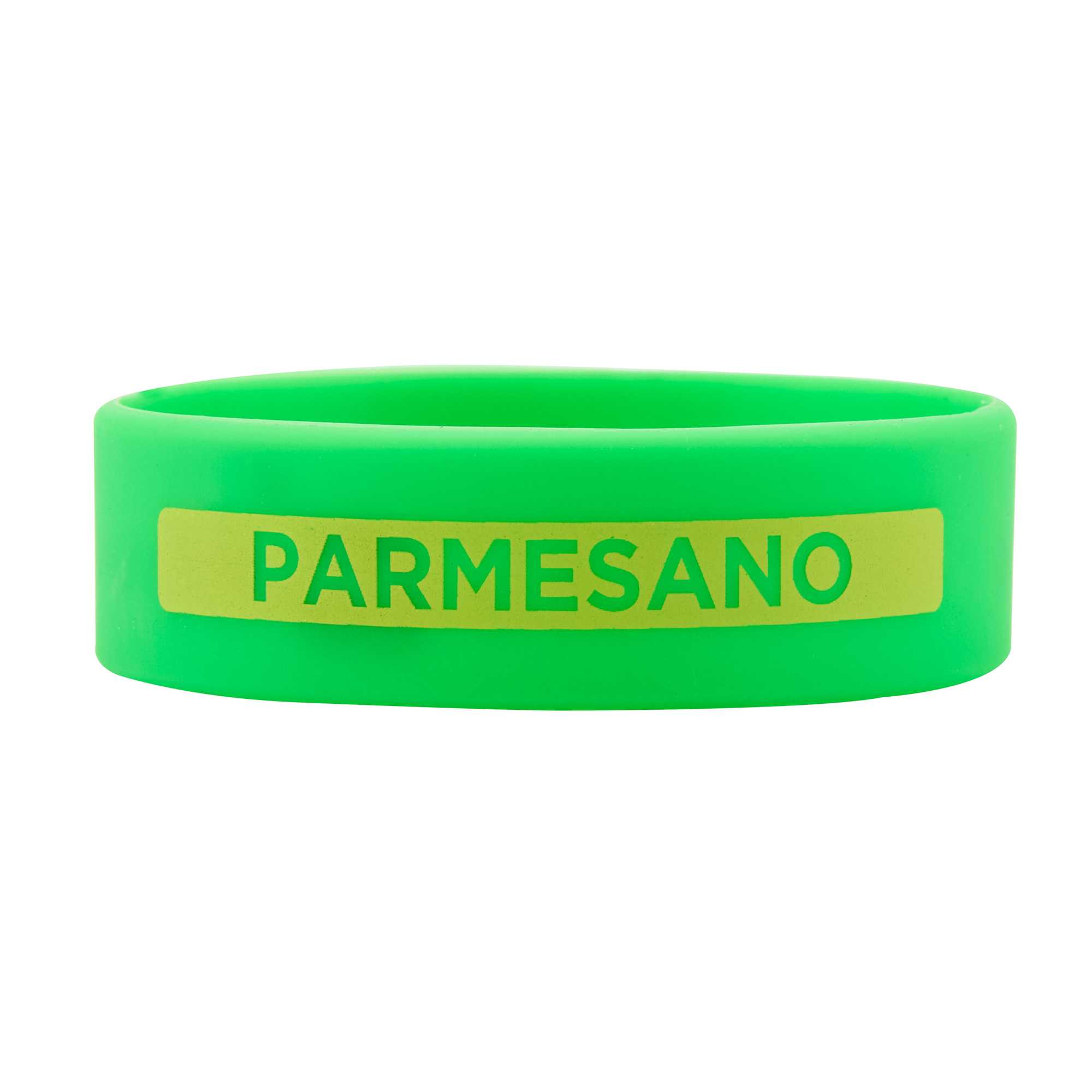 First In First Out Green Silicone Parmesan Label Band - Fits 16, 20 and 24 oz Squeeze Bottles - 1 count box