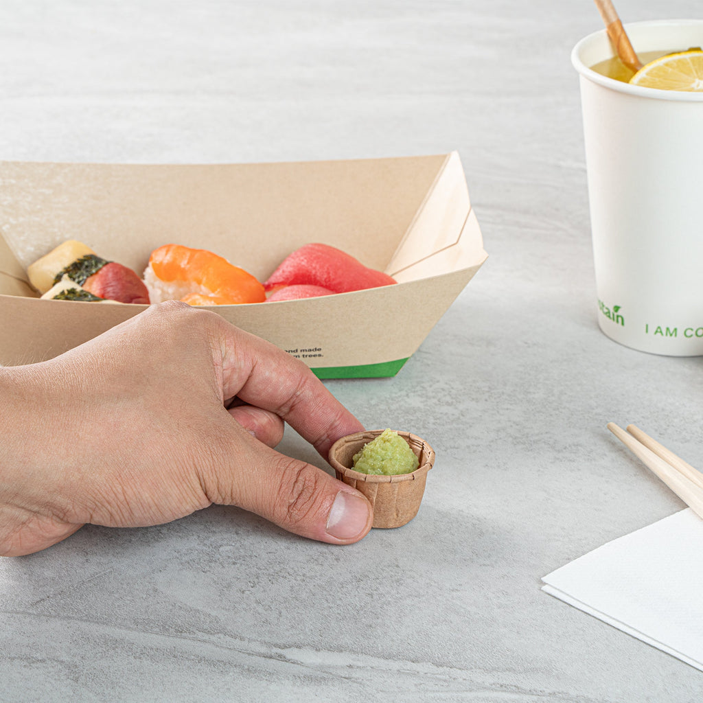 Sustain 0.5 oz Kraft Paper Portion Cup - Compostable - 100 count box