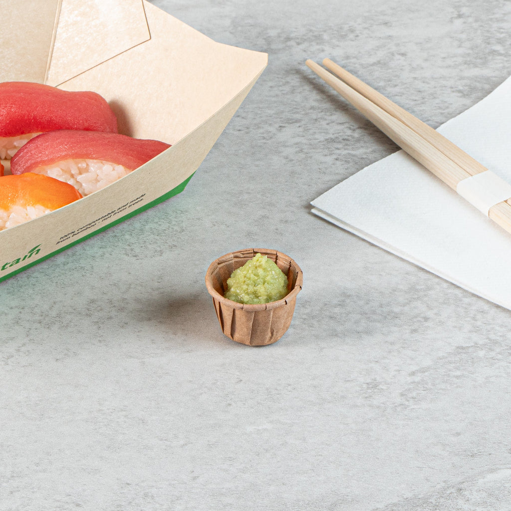 Sustain 0.5 oz Kraft Paper Portion Cup - Compostable - 2000 count box
