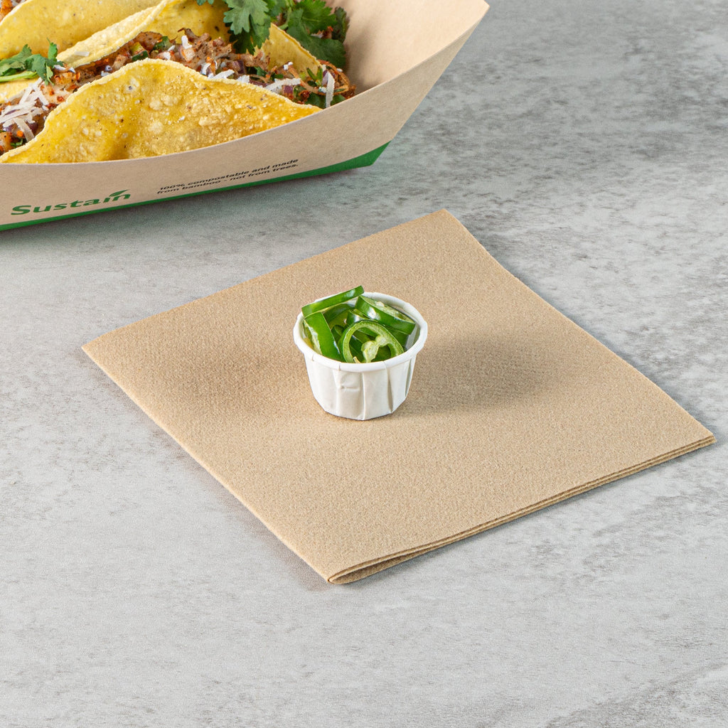 Sustain 0.5 oz White Paper Portion Cup - Compostable - 100 count box