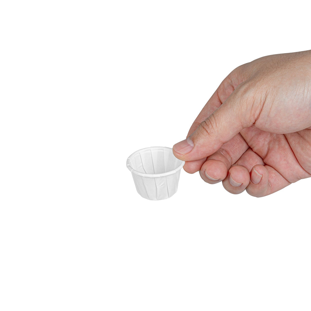Sustain 0.5 oz White Paper Portion Cup - Compostable - 100 count box
