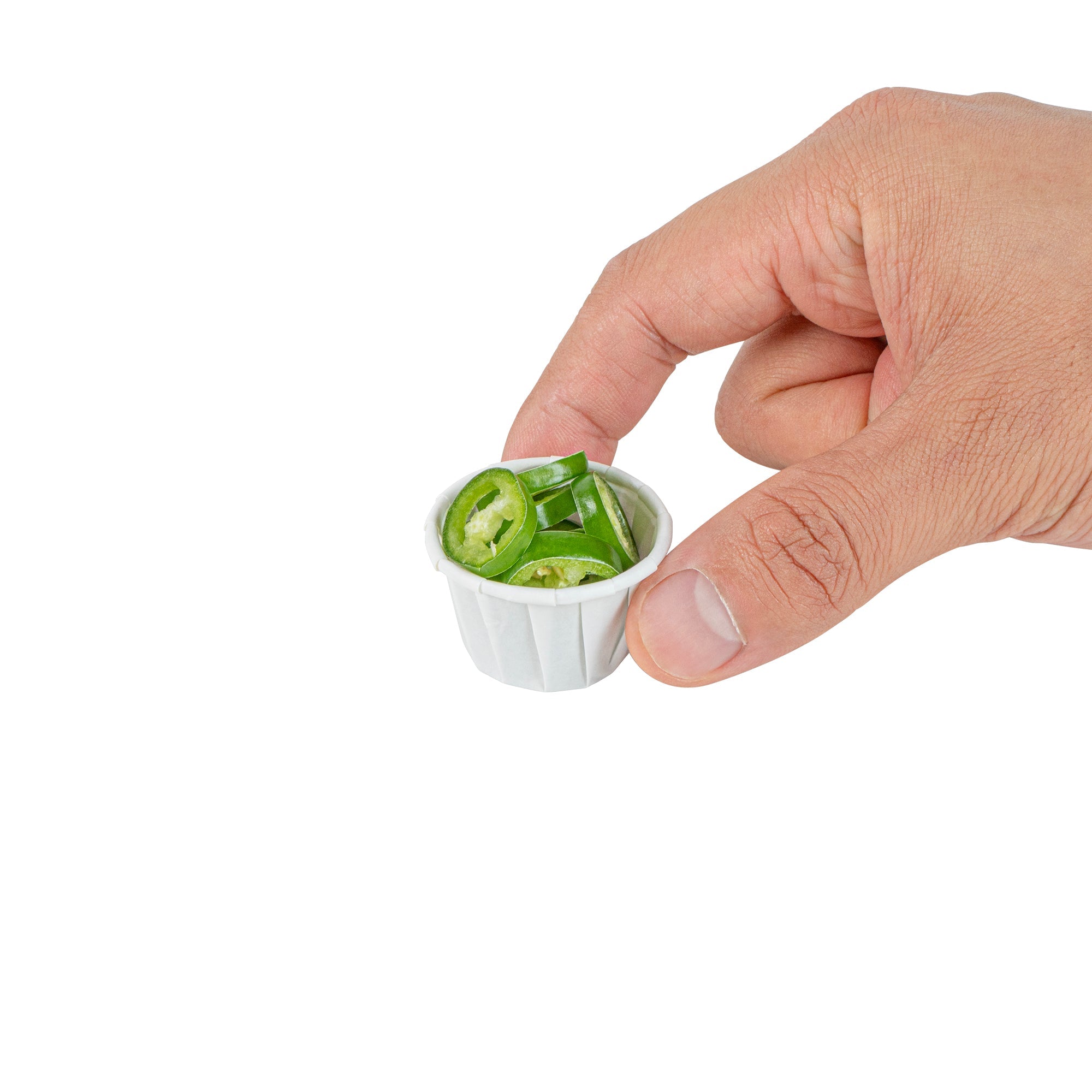 Sustain 0.5 oz White Paper Portion Cup - Compostable - 2000 count box