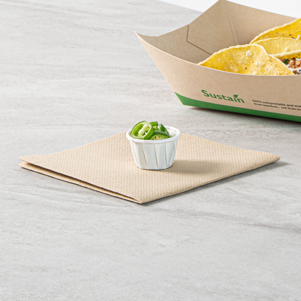 Sustain 0.5 oz White Paper Portion Cup - Compostable - 2000 count box