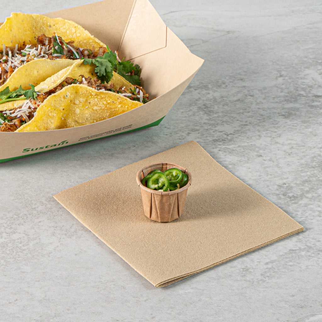 Sustain 0.75 oz Kraft Paper Portion Cup - Compostable - 100 count box