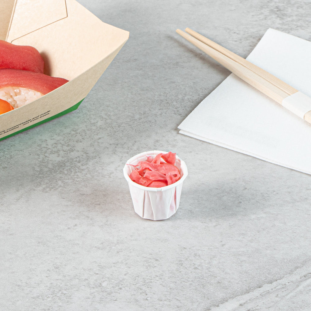 Sustain 0.75 oz White Paper Portion Cup - Compostable - 100 count box