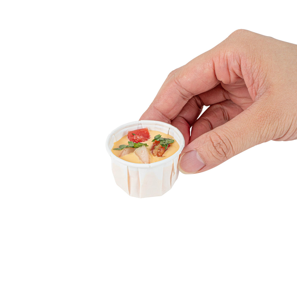 Sustain 1 oz White Paper Portion Cup - Compostable - 2000 count box