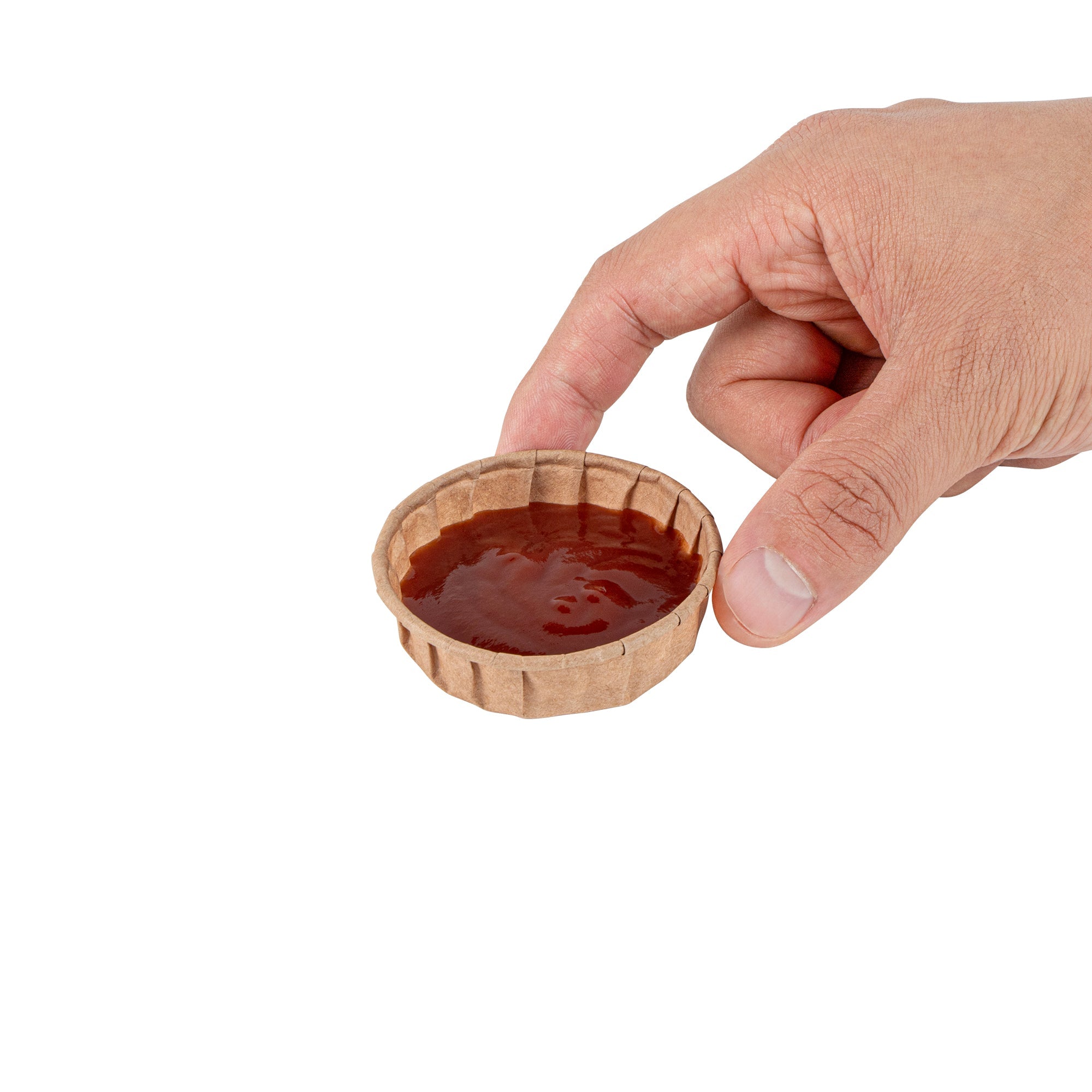 Sustain 1 oz Kraft Paper Squat Portion Cup - Compostable - 2000 count box