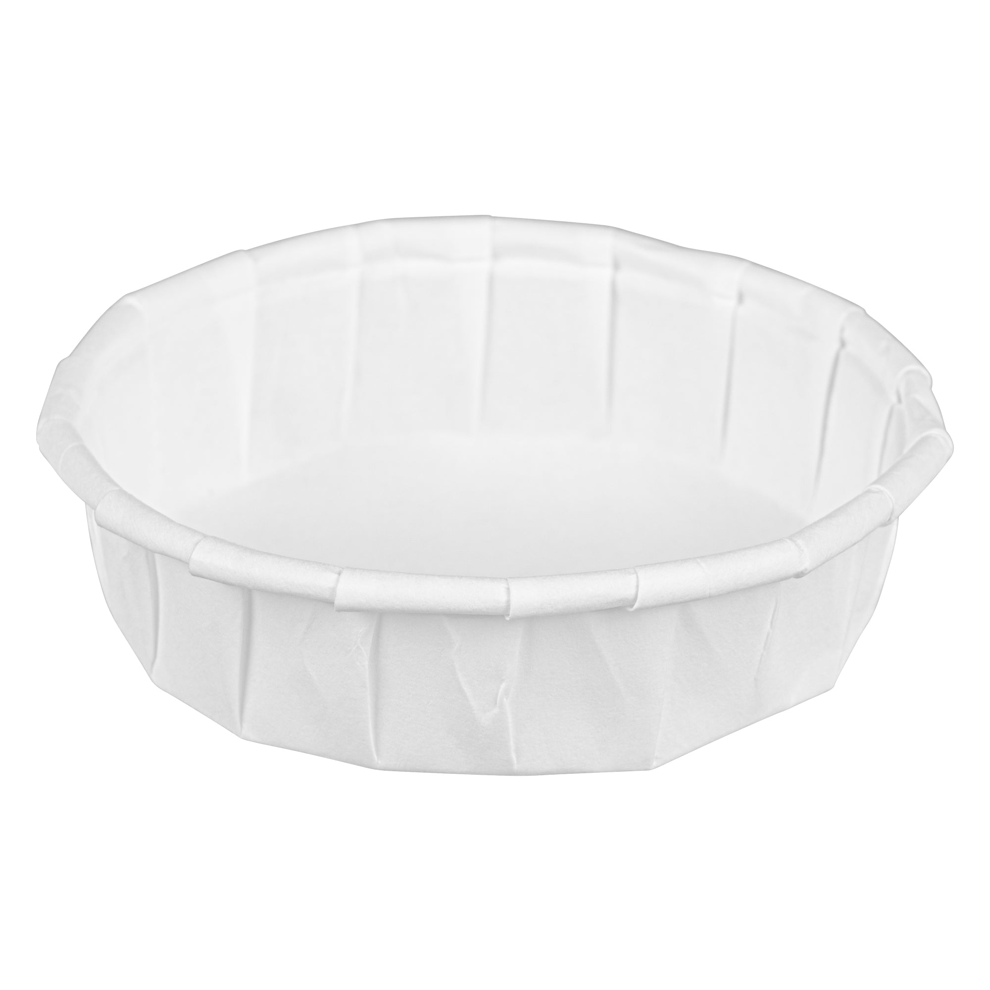 Sustain 1 oz White Paper Squat Portion Cup - Compostable - 100 count box