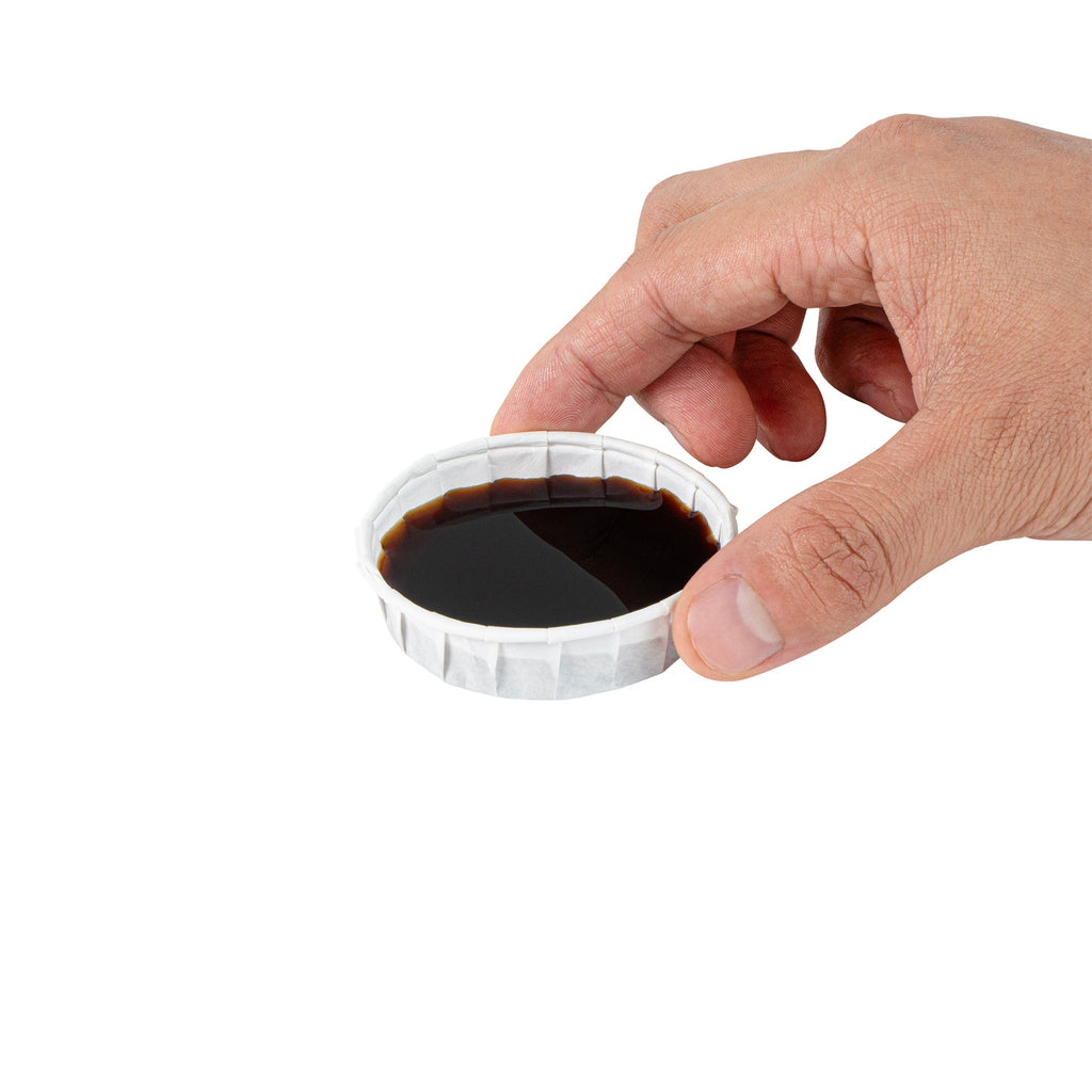 Sustain 1 oz White Paper Squat Portion Cup - Compostable - 2000 count box