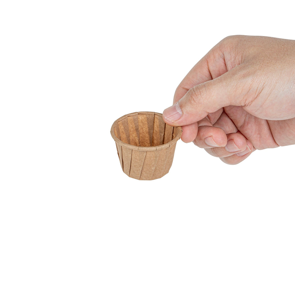 Sustain 1.25 oz Kraft Paper Portion Cup - Compostable - 100 count box