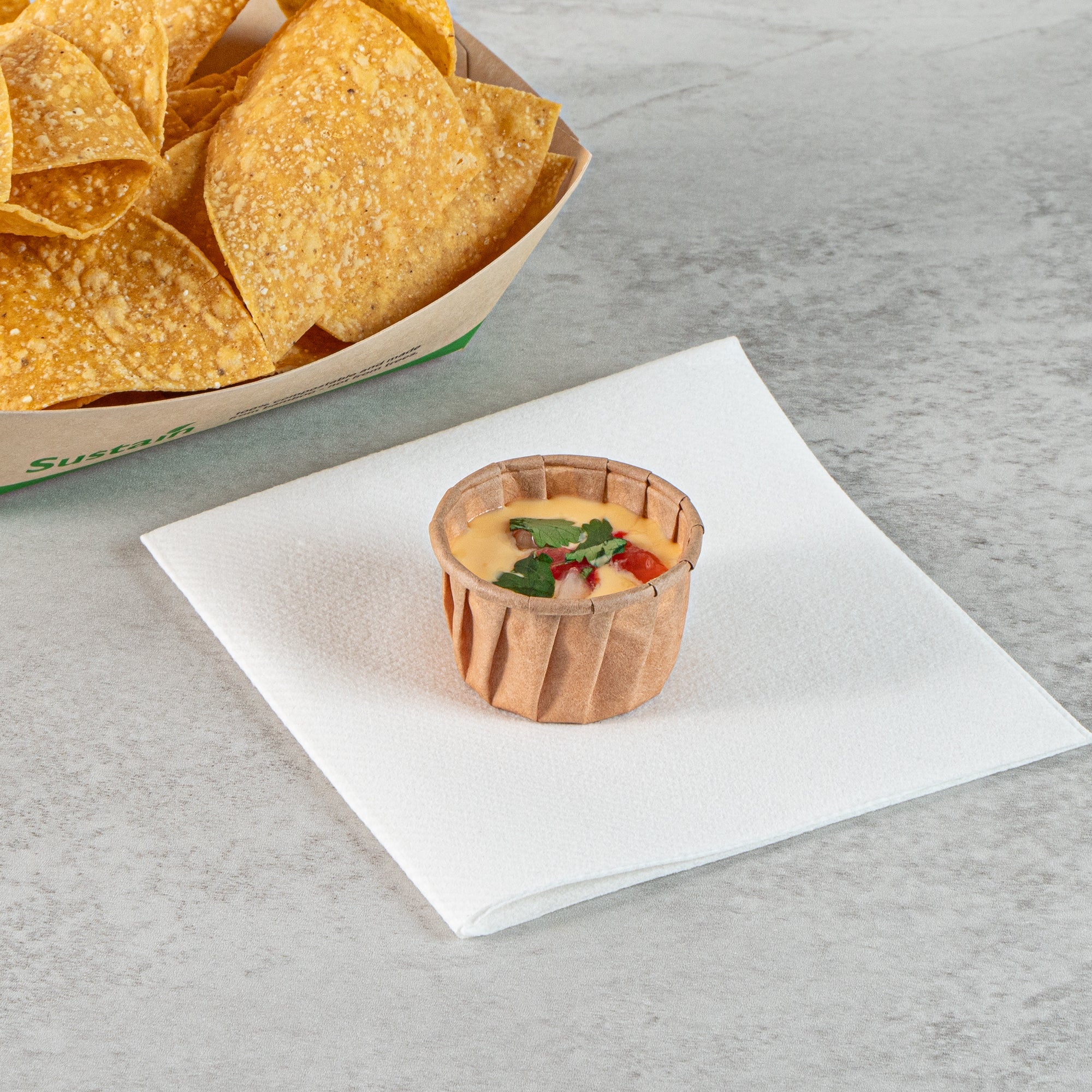 Sustain 1.25 oz Kraft Paper Portion Cup - Compostable - 2000 count box