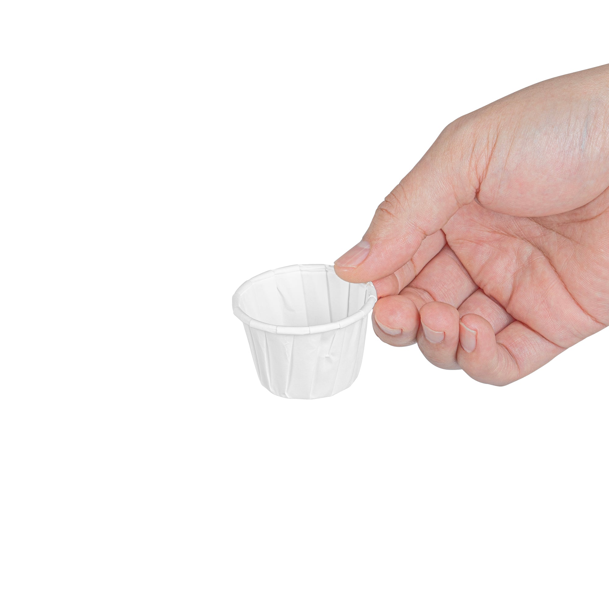 Sustain 1.25 oz White Paper Portion Cup - Compostable - 100 count box