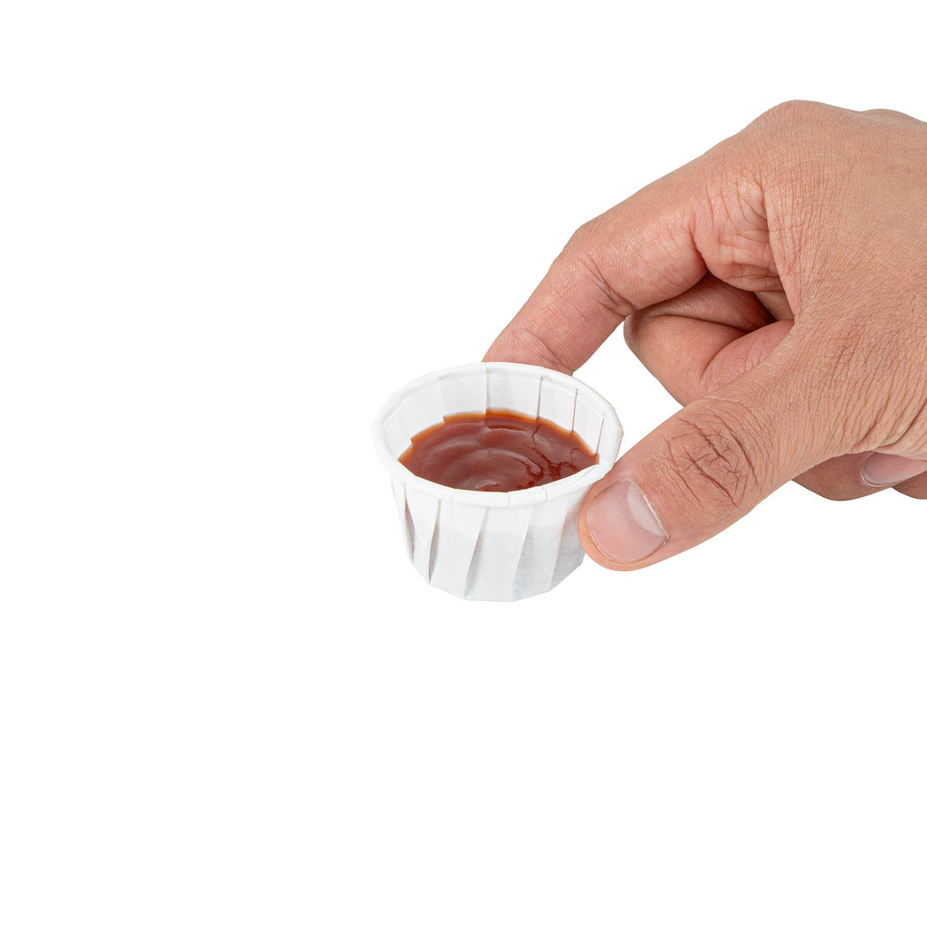Sustain 1.25 oz White Paper Portion Cup - Compostable - 2000 count box