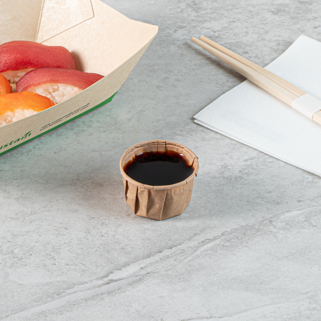 Sustain 1.5 oz Kraft Paper Portion Cup - Compostable - 2000 count box