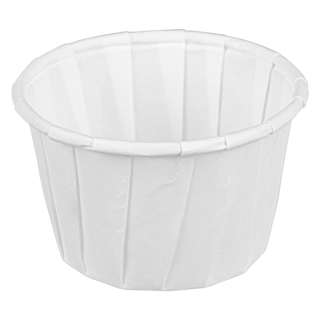 Sustain 1.5 oz White Paper Portion Cup - Compostable - 100 count box