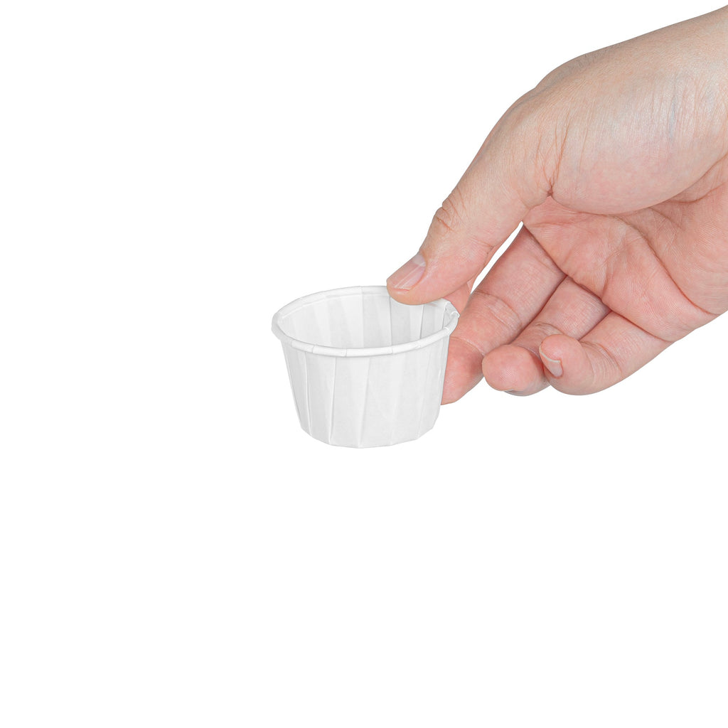Sustain 1.5 oz White Paper Portion Cup - Compostable - 100 count box