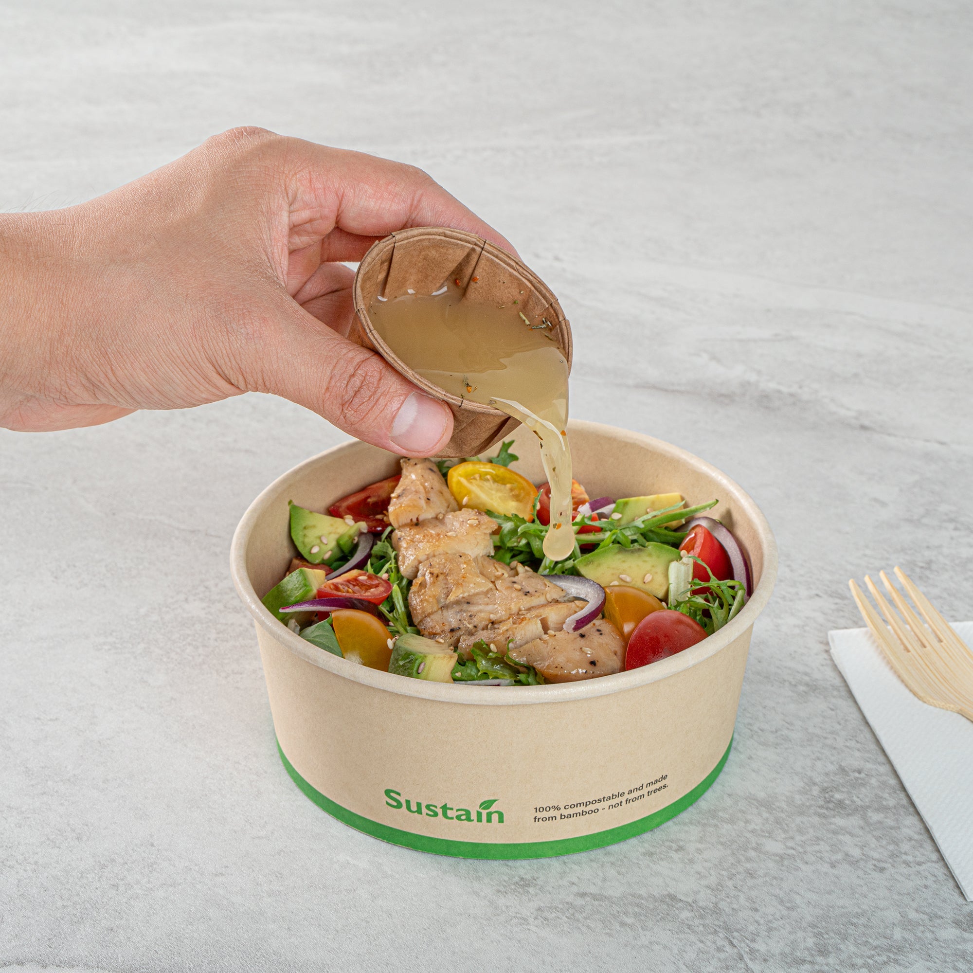 Sustain 2 oz Kraft Paper Portion Cup - Compostable - 2000 count box