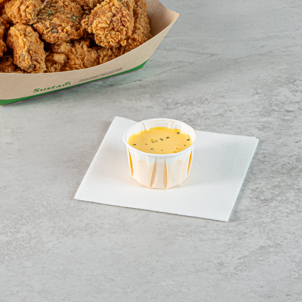 Sustain 2 oz White Paper Portion Cup - Compostable - 100 count box