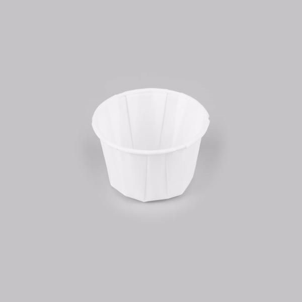 Sustain 2 oz White Paper Portion Cup - Compostable - 100 count box
