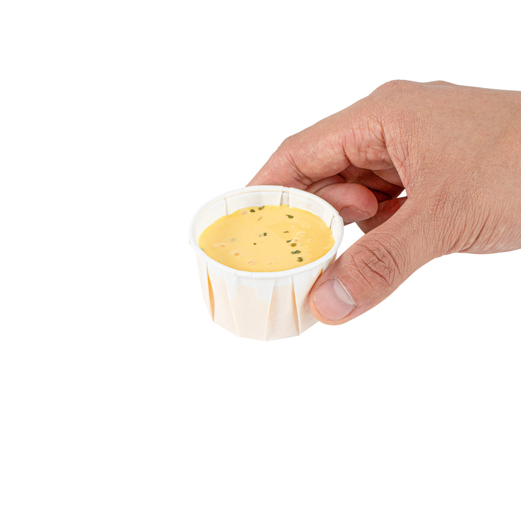 Sustain 2 oz White Paper Portion Cup - Compostable - 2000 count box