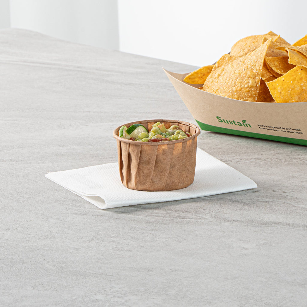 Sustain 3.25 oz Kraft Paper Portion Cup - Compostable - 100 count box