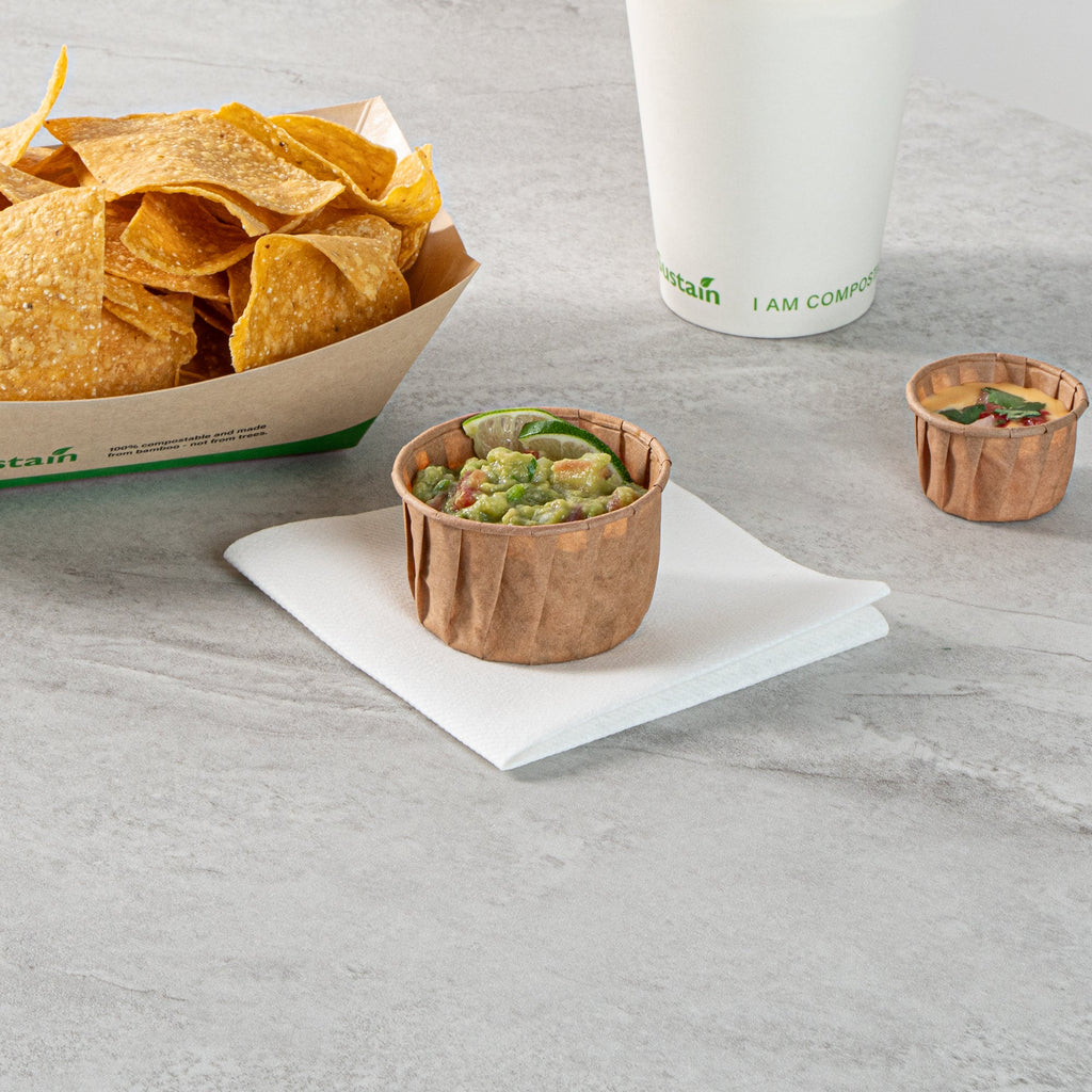 Sustain 3.25 oz Kraft Paper Portion Cup - Compostable - 100 count box