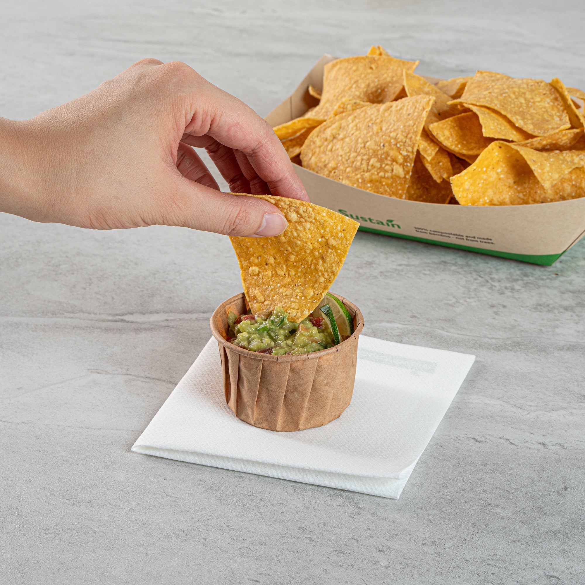Sustain 3.25 oz Kraft Paper Portion Cup - Compostable - 2000 count box