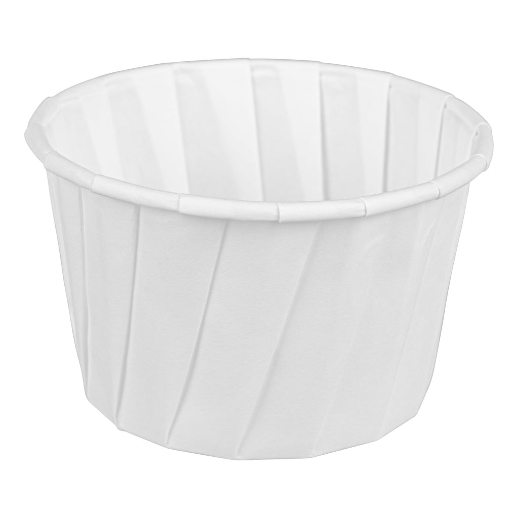 Sustain 3.25 oz White Paper Portion Cup - Compostable - 100 count box