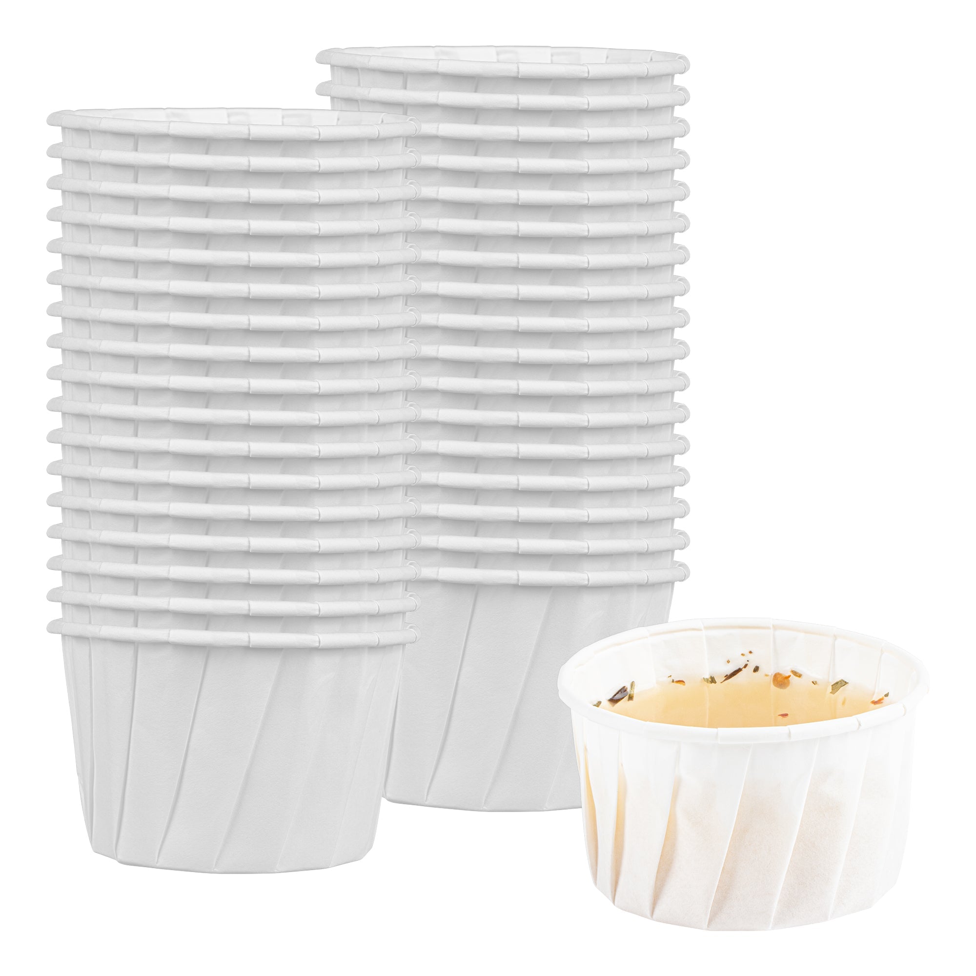 Sustain 3.25 oz White Paper Portion Cup - Compostable - 100 count box