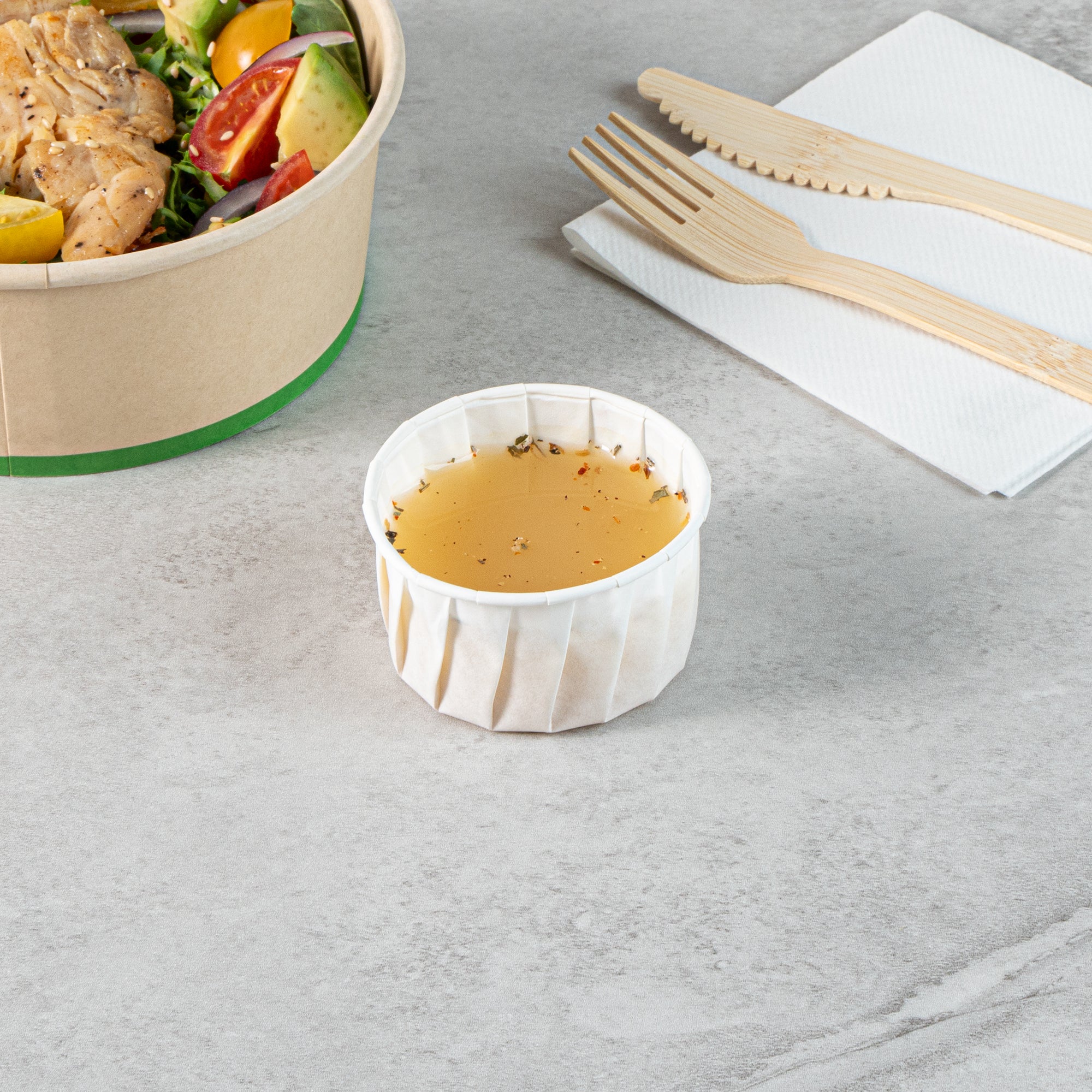 Sustain 3.25 oz White Paper Portion Cup - Compostable - 2000 count box