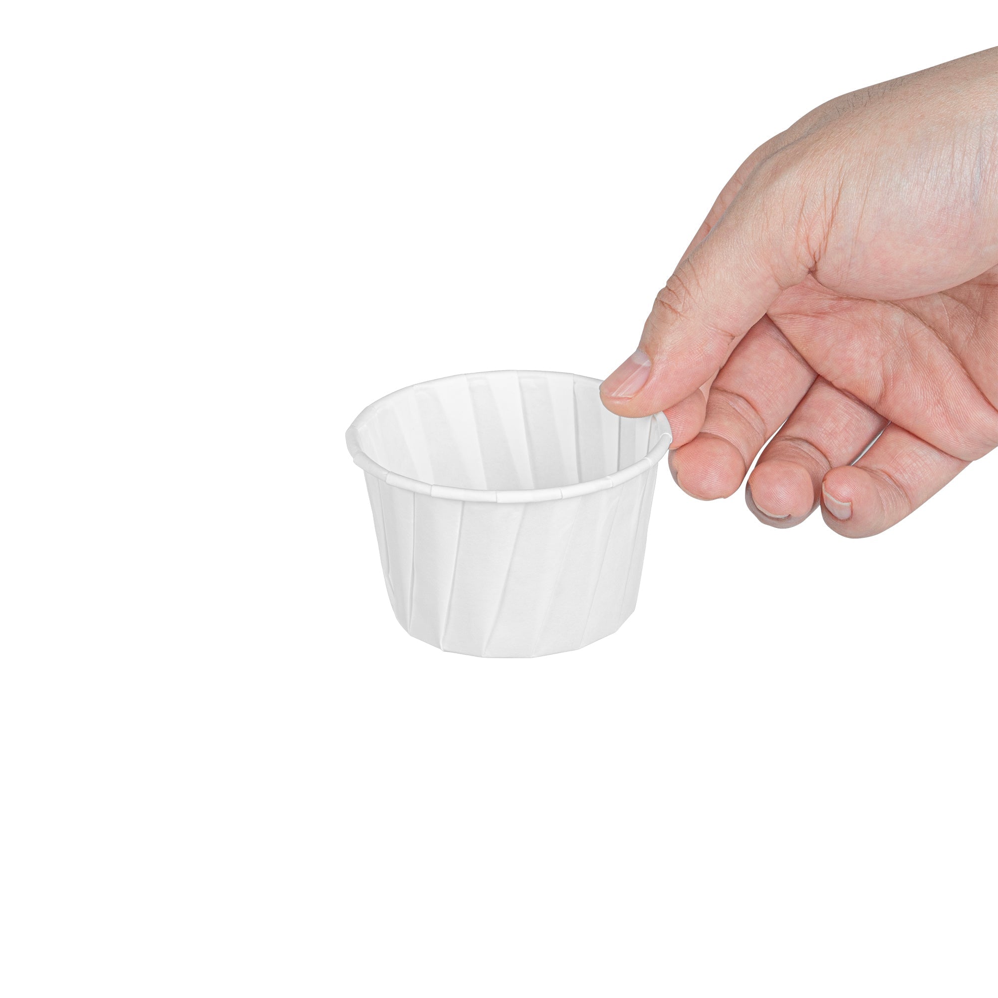 Sustain 3.25 oz White Paper Portion Cup - Compostable - 2000 count box