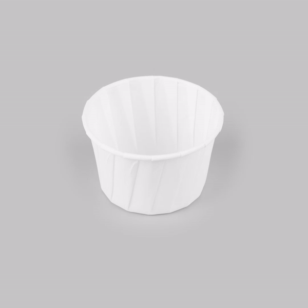 Sustain 3.25 oz White Paper Portion Cup - Compostable - 2000 count box