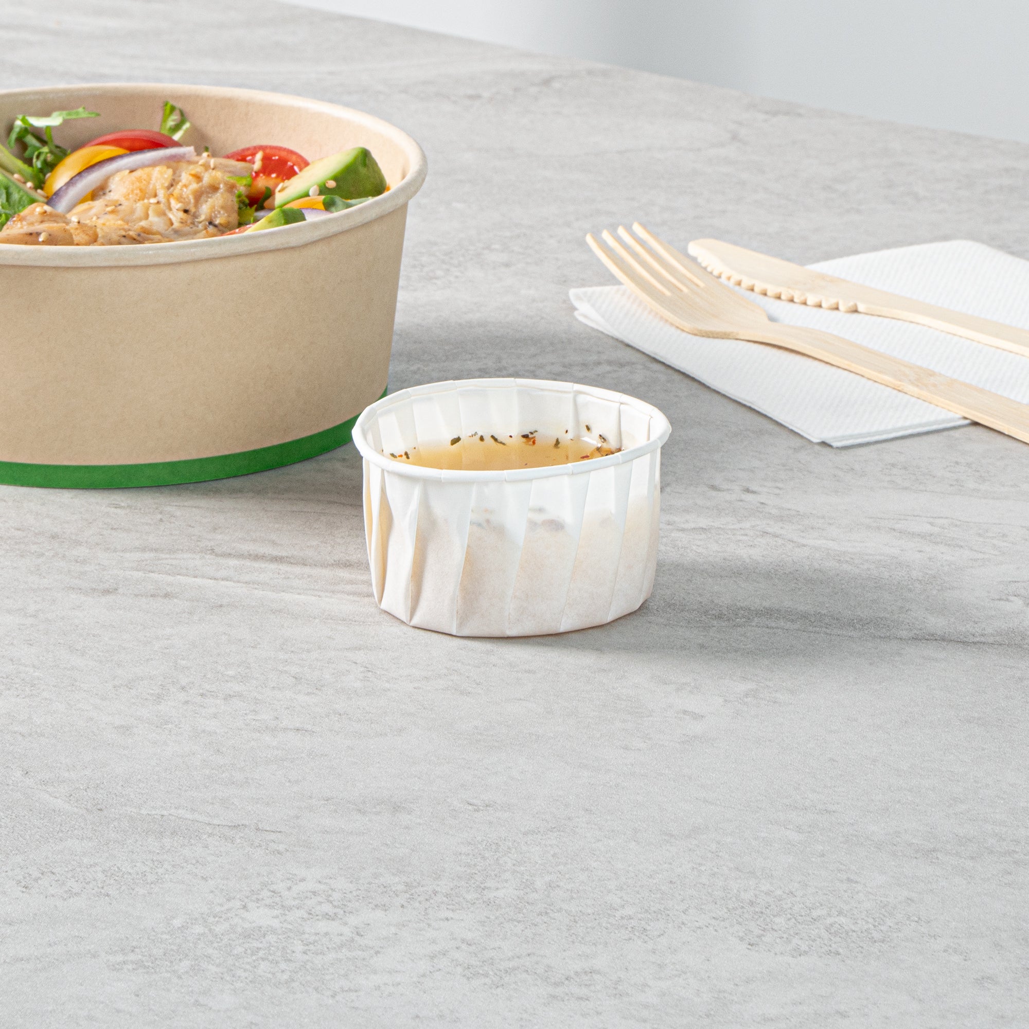 Sustain 3.25 oz White Paper Portion Cup - Compostable - 2000 count box