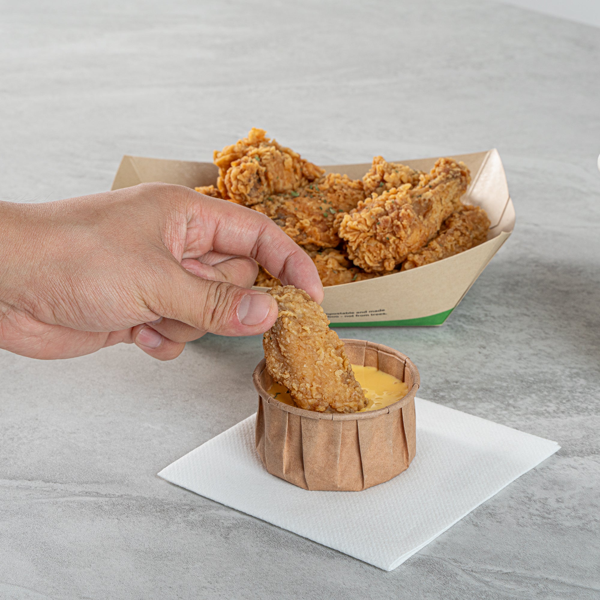 Sustain 4 oz Kraft Paper Portion Cup - Compostable - 100 count box