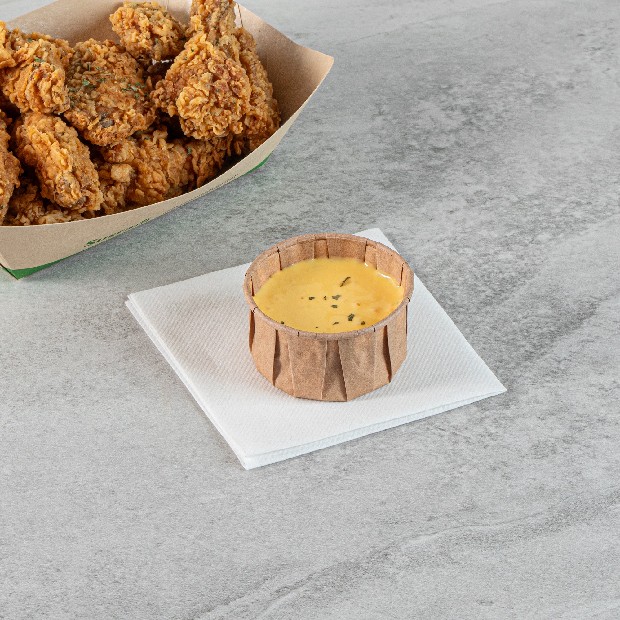 Sustain 4 oz Kraft Paper Portion Cup - Compostable - 2000 count box