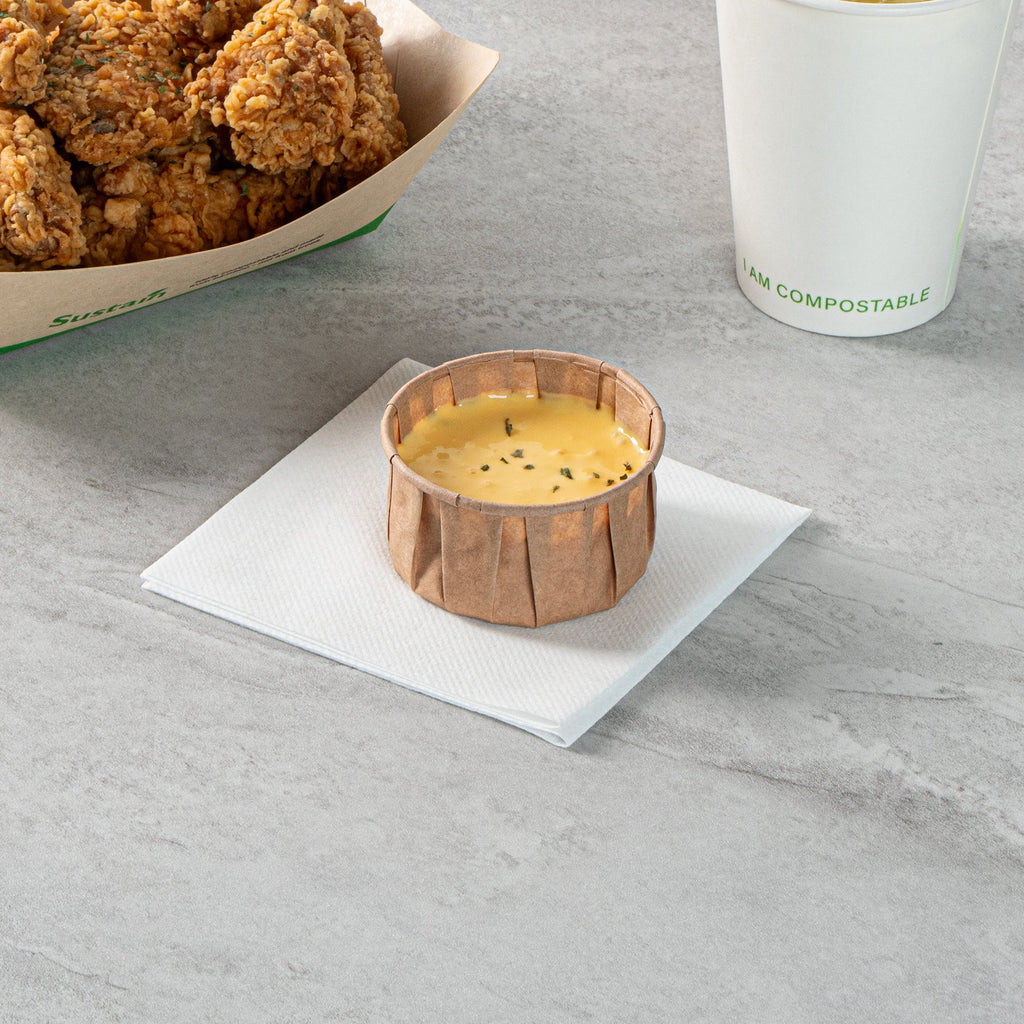 Sustain 4 oz Kraft Paper Portion Cup - Compostable - 2000 count box