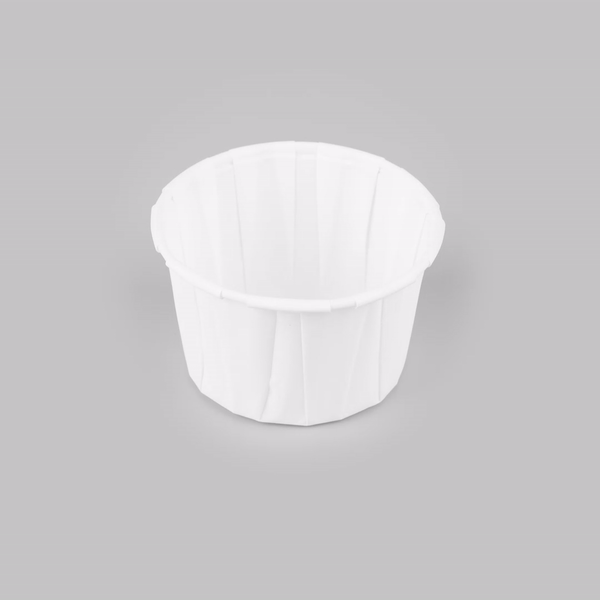 Sustain 4 oz White Paper Portion Cup - Compostable - 100 count box