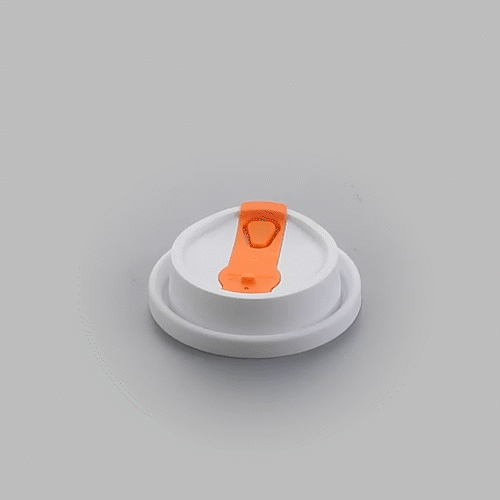 Restpresso White Plastic Lid - with Hinged Spout Cover, Fits 8, 12, 16 and 20 oz Coffee Cups - 25 count box