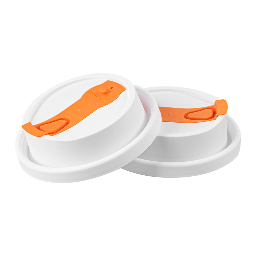 Restpresso White Plastic Lid - with Hinged Spout Cover, Fits 8, 12, 16 and 20 oz Coffee Cups - 500 count box