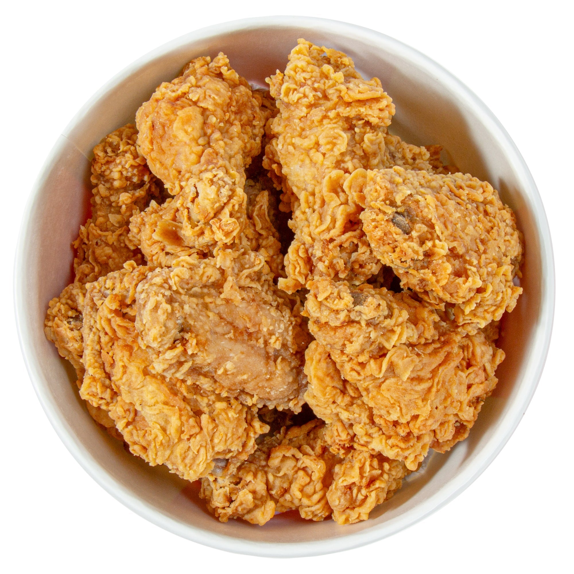 Bio Tek 64 oz Red and White Paper Chicken Bucket - with Lid - 25 count box