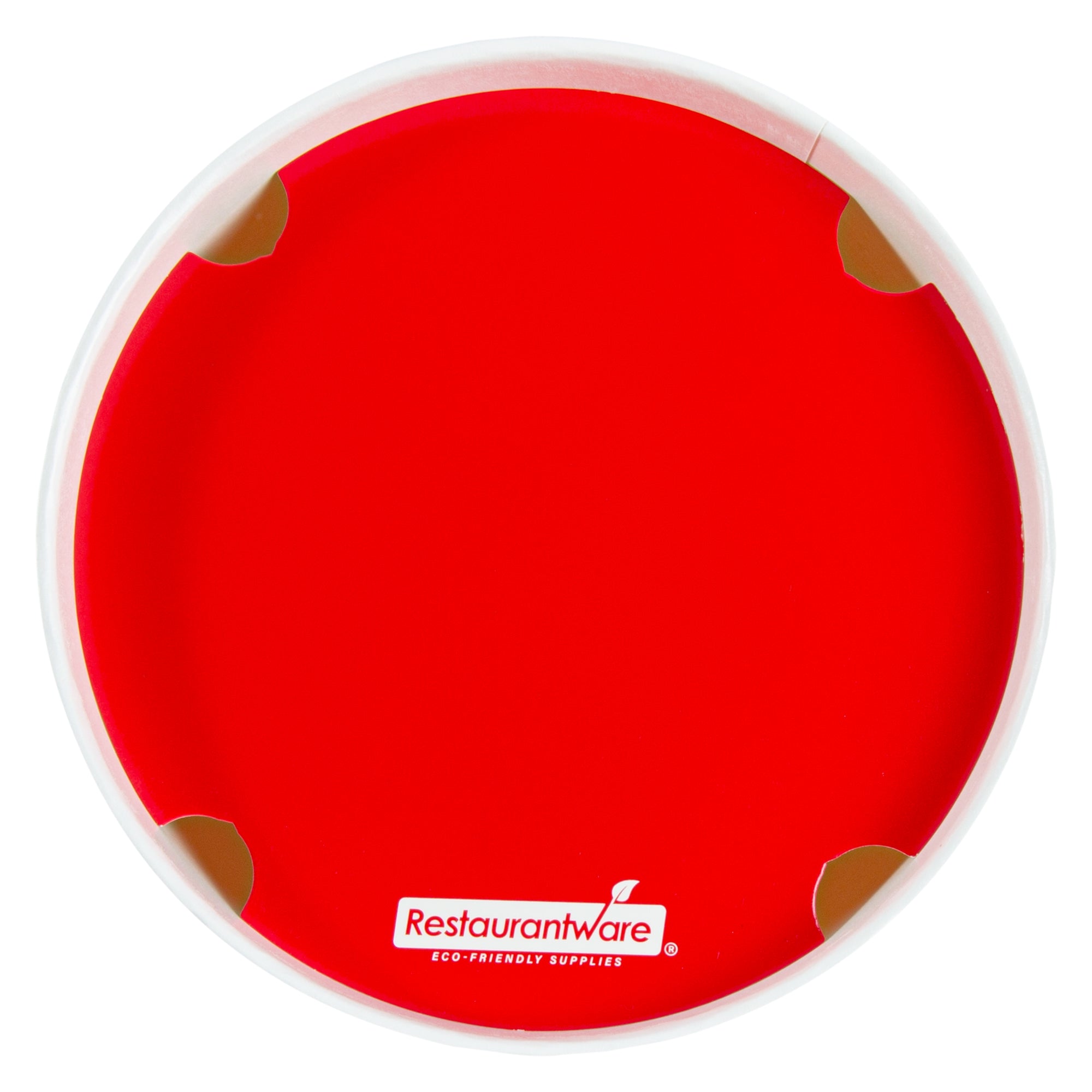 Bio Tek 85 oz Red and White Paper Chicken Bucket - with Lid - 100 count box
