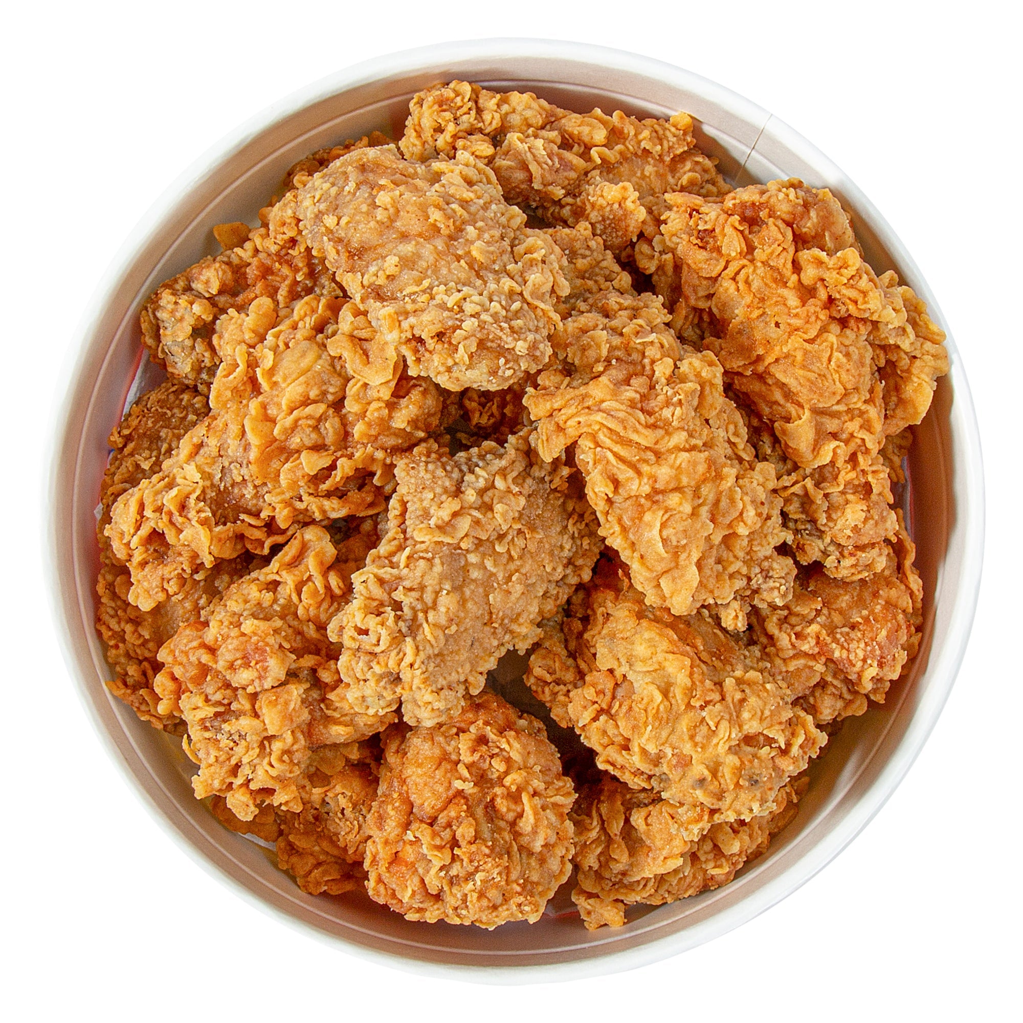Bio Tek 130 oz Red and White Paper Chicken Bucket - with Lid - 25 count box