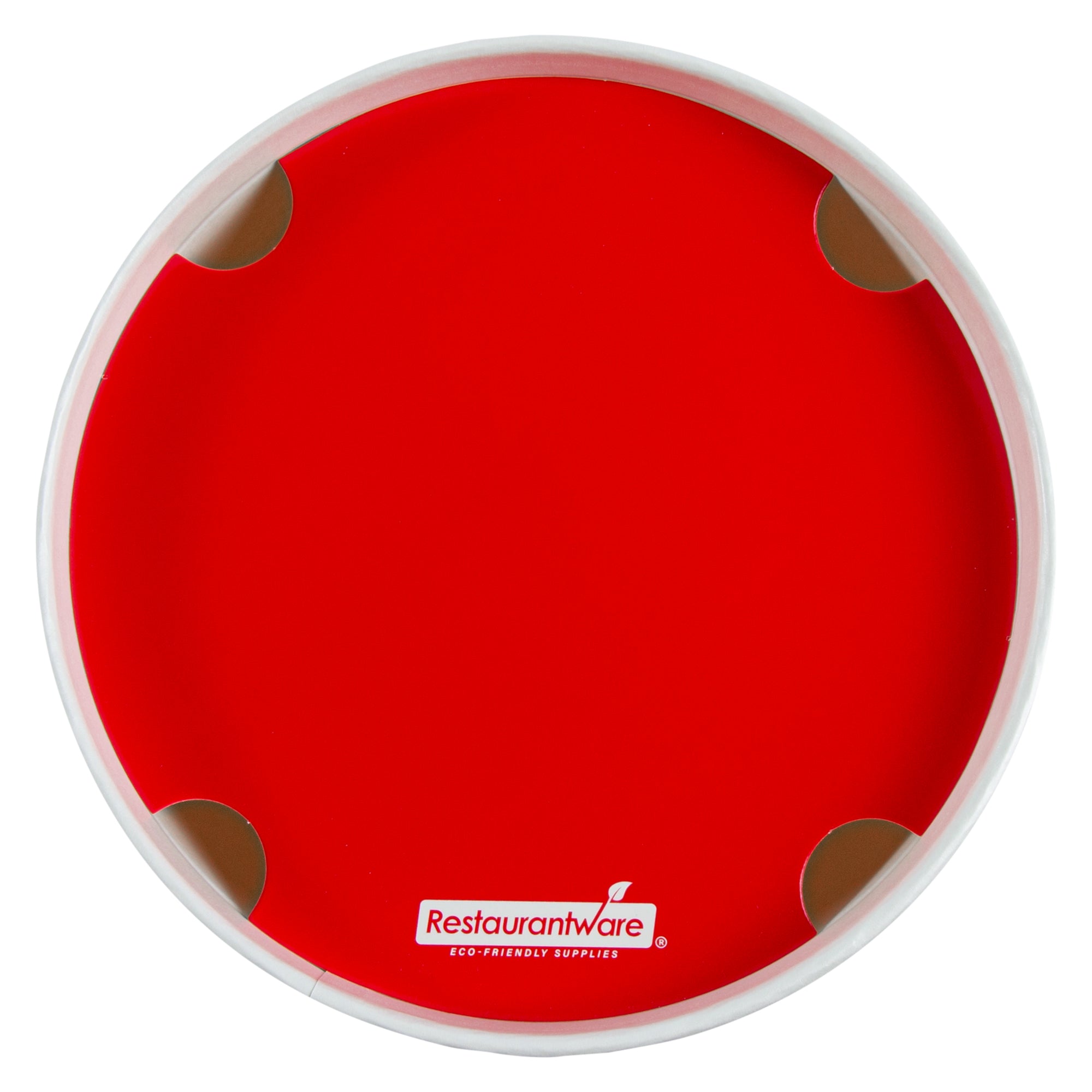 Bio Tek 130 oz Red and White Paper Chicken Bucket - with Lid - 100 count box